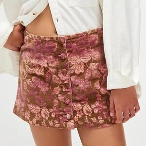 Free People After Party Printed Floral Mini Skirt
